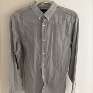 Helix Men's Gray Pinstripe Button Down Shirt